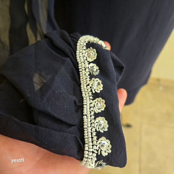 French Connection Bex Silk Beaded dress M - Picture 6 of 7